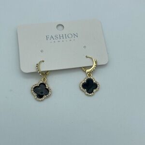 NWT FOUR BLACK CLOVER EARRINGS